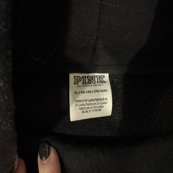 PINK Victoria's Secret Black Sweatshirt - Picture 2 of 3